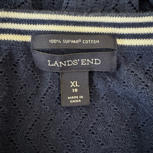 Lands' End Supima Cotton Cardigan Sweater XL - Picture 1 of 7